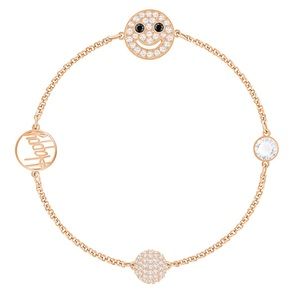 SWAROVSKI REMIX smiling face gold strand bracelet